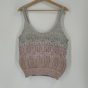 Dex Women's Knit Tank Top - Pink and Gray